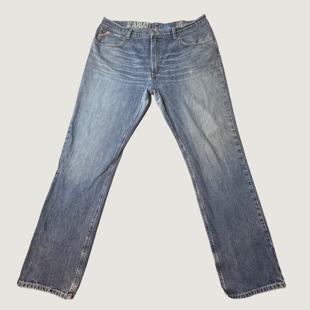 Ariat M2 Jeans Mens 40x36 (40x34) Relaxed Boot Blue Medium Wash 10006156 Denim